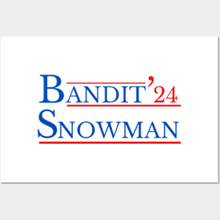 Bandit Snowman 24 Retro Election Style Funny 2024 Posters and Art